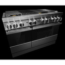 Jennair® NOIR™ 48" Dual-Fuel Professional Range with Chrome-Infused Griddle and Gas Grill JDRP748HM Jennair® NOIR™ 48" Dual-Fuel Professional Range with Chrome-Infused Griddle and Gas Grill JDRP748HM