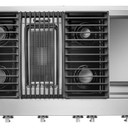 Jennair® 48" NOIR™ Gas Professional-Style Rangetop with Chrome-Infused Griddle and Gas Grill JGCP748HM