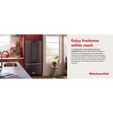 Kitchenaid® 20 cu. ft. 36-Inch Width Counter-Depth French Door Refrigerator with Interior Dispense KRFC136RBS Kitchenaid® 20 cu. ft. 36-Inch Width Counter-Depth French Door Refrigerator with Interior Dispense KRFC136RBS