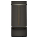 Kitchenaid® 20.8 Cu. Ft. 36" Built-In French Door Bottom Mount Refrigerator with Platinum Interior KBFN536SBE
