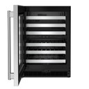 Kitchenaid® 24" Undercounter Wine Cellar with Full-Extension Metal-Front Racks KUWL324SSB