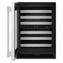 Kitchenaid® 24" Undercounter Wine Cellar with Full-Extension Metal-Front Racks KUWL324SSB