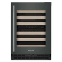 Kitchenaid® 24" Undercounter Wine Cellar with Full-Extension Wood-Front Racks KUWR524SJP