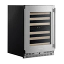 Kitchenaid® 24" Undercounter Wine Cellar with Full-Extension Wood-Front Racks KUWL524SPS