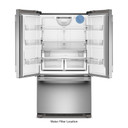Kitchenaid® 25 Cu. Ft. 36-Inch Standard-Depth French Door Refrigerator with Internal Water Dispenser KRFF136SPS