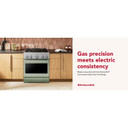 Kitchenaid® 30-Inch 4 Burner Commercial-Style Dual Fuel Range with No Preheat Air Fry Mode KFDS930SDC