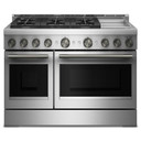 KitchenAid® 48-Inch 6 Burner Commercial-Style Gas Range with Griddle KFGD948SSS