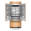 Kitchenaid® 20.8 Cu. Ft. 36" Built-In Panel-Ready French Door Bottom Mount Refrigerator with Platinum Interior KBFN536TPA