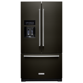 Kitchenaid® 26.8 Cu. Ft. Standard-Depth French Door Refrigerator with Exterior Ice and Water Dispenser KRFF577KBS