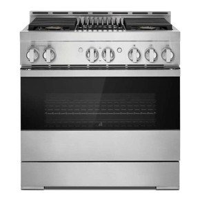 Jennair® 36" NOIR™ Gas Professional-Style Range with Infrared Grill JGRP636HM