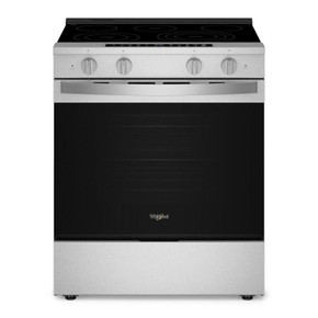 Whirlpool® 30-inch Smart Slide in Electric Range with True Convection, No Preheat Air Fry, WipeClean™ Coating, Steam/Self Clean and High Speed Preheat YWSES7530RZ