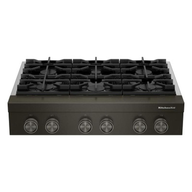 KitchenAid® 36-inch 6-Burner Gas Commercial-Style Rangetop KCGK936TBE
