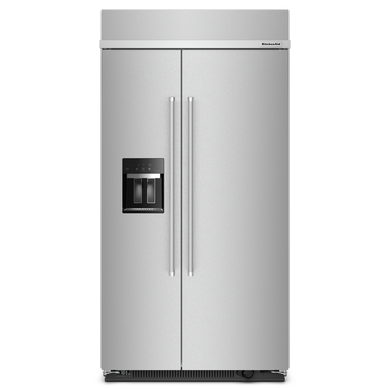 Kitchenaid® 25.1 Cu. Ft. 42 Built-In Side-by-Side Refrigerator with Ice and Water Dispenser with Stainless Steel KBSD702MSS