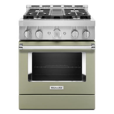 KitchenAid® 30'' Smart Commercial-Style Gas Range with 4 Burners KFGC500JAV