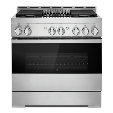 Jennair® 36" NOIR™ Gas Professional-Style Range with Infrared Grill JGRP636HM