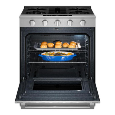 Maytag® 30-Inch Wide Slide-In Gas Range with Grill Mode and No Preheat Air Fry - 5.0 Cu. Ft. MSGS7030SZ