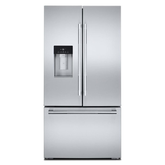 Jennair® RISE™ 36” Counter-Depth French Door Refrigerator with External Dispenser JFFCCE72SL