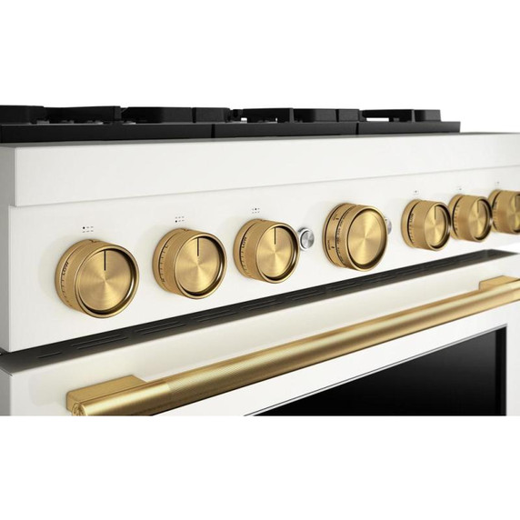 Kitchenaid® 36-Inch 6 Burner Commercial-Style Dual Fuel Range with No Preheat Air Fry Mode KFDS936SPL