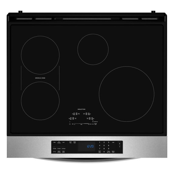 Whirlpool® 30-inch Induction Slide In Range with No Preheat Air Fry and True Convection Advanced Air Cooking Technology WSIS5030TZ