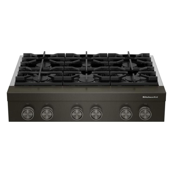 KitchenAid® 36-inch 6-Burner Gas Commercial-Style Rangetop KCGK936TBE