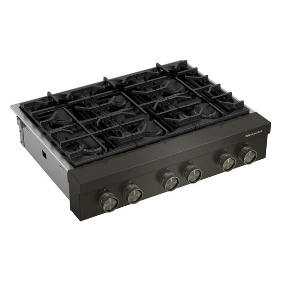 KitchenAid® 36-inch 6-Burner Gas Commercial-Style Rangetop KCGK936TBE