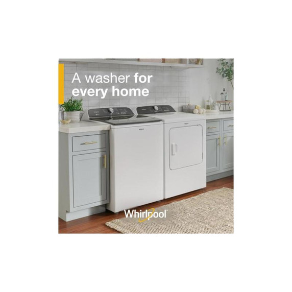 6.0-6.1 Cu. Ft. Whirlpool® Top Load Washer with Removable Agitator WTW6157PW