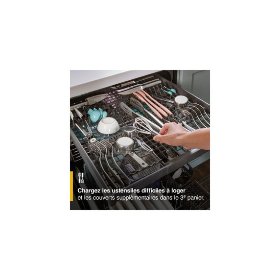 Whirlpool® 24” Stainless Steel Dishwasher with AI Intelligent Wash - 47 dBA WDTA50SAKZ