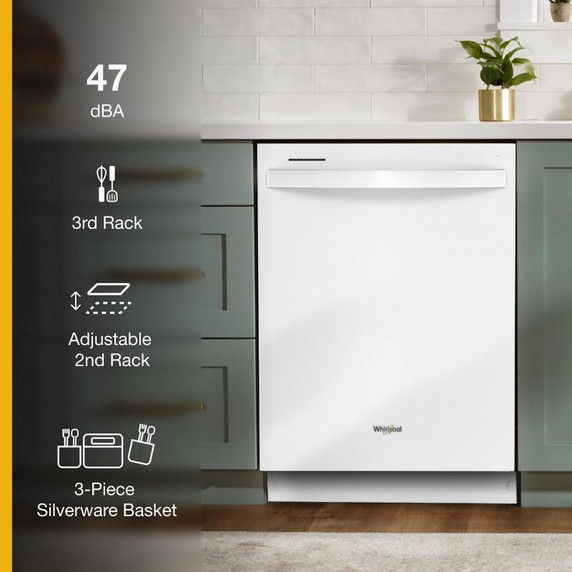 Whirlpool® 24” Stainless Steel Dishwasher with AI Intelligent Wash - 47 dBA WDT750SAKW Whirlpool® 24” Stainless Steel Dishwasher with AI Intelligent Wash - 47 dBA WDT750SAKW