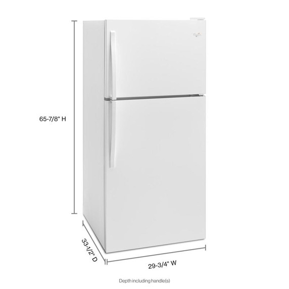 Whirlpool® 30" Wide Top-Freezer Refrigerator with Flexi-Slide™ Bin WRT318FZDW Whirlpool® 30" Wide Top-Freezer Refrigerator with Flexi-Slide™ Bin WRT318FZDW
