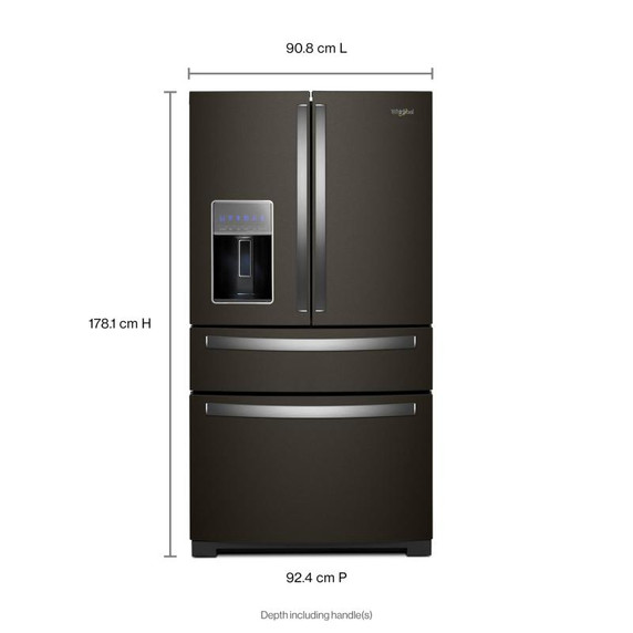 Whirlpool® 36-inch Wide 4 Door Refrigerator with Prep and Store Bins - 26 Cu. Ft. WRMF7736PV