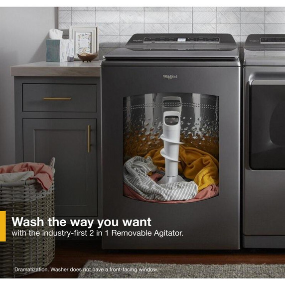Whirlpool® 6.0 - 6.1 cu. ft.(IEC) Top Load Washer with 2 in 1 Removable Agitator WTW8127LC Whirlpool® 6.0 - 6.1 cu. ft.(IEC) Top Load Washer with 2 in 1 Removable Agitator WTW8127LC