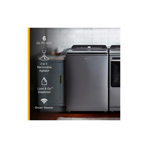 Whirlpool® 6.0 - 6.1 cu. ft.(IEC) Top Load Washer with 2 in 1 Removable Agitator WTW8127LC Whirlpool® 6.0 - 6.1 cu. ft.(IEC) Top Load Washer with 2 in 1 Removable Agitator WTW8127LC