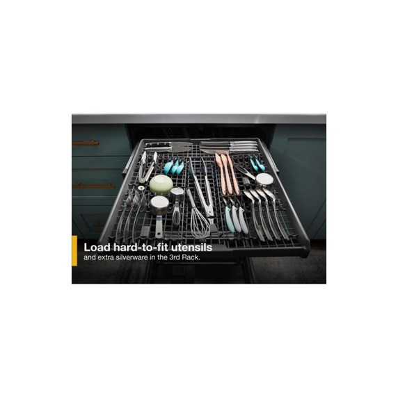 Whirlpool® 51 dBA Quiet Dishwasher with 3rd Rack and Pocket Handle WDP730HAMZ