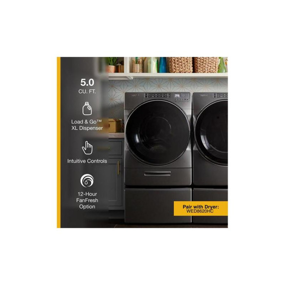 Whirlpool® 5.8 cu. ft. I.E.C. Front Load Washer with Load & Go™ XL Dispenser WFW8620HC