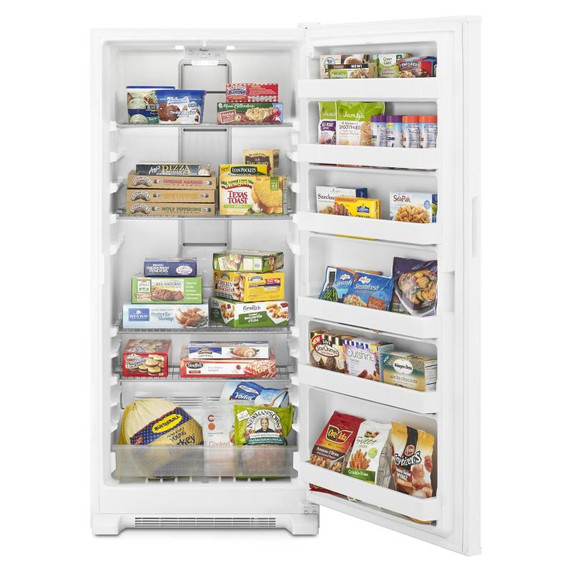 Whirlpool® 18 cu. ft. Upright Freezer with Adjustable Wire Shelves WZF34X18DW Whirlpool® 18 cu. ft. Upright Freezer with Adjustable Wire Shelves WZF34X18DW