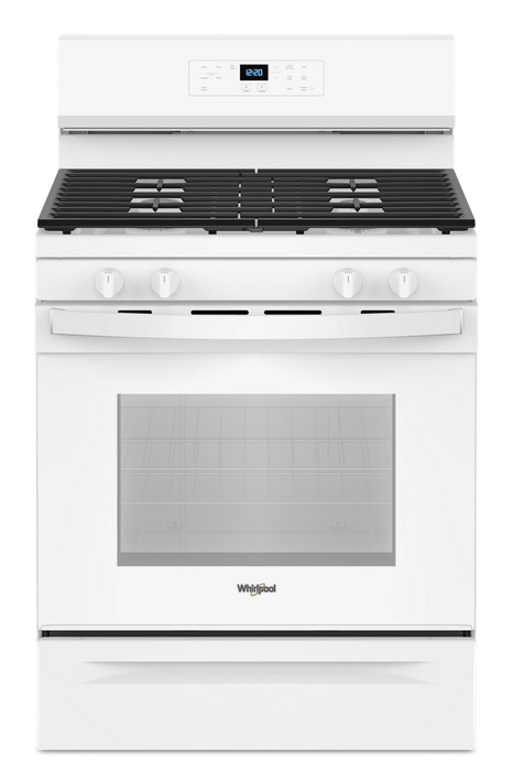 Whirlpool® 30-inch,5.3 cu ft, Gas Freestanding Range with 4 Burners WFGS3530RW