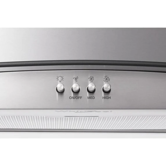 Whirlpool® 30" Curved Glass Wall Mount Range Hood WVW51UC0LS