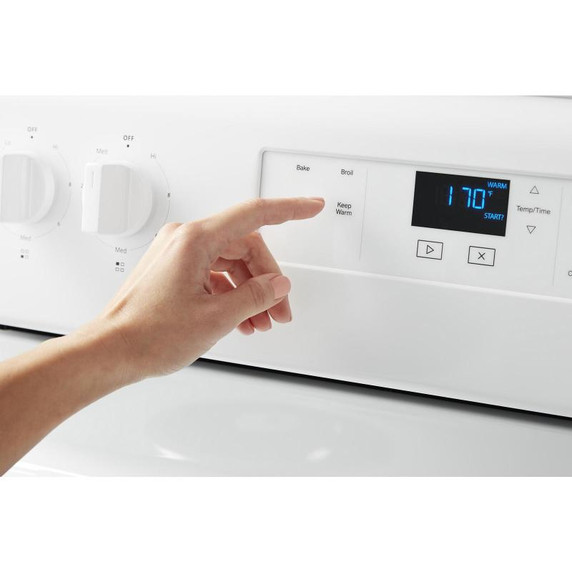 4.8 cu. ft. Whirlpool® electric range with Keep Warm setting YWFC150M0JW 4.8 cu. ft. Whirlpool® electric range with Keep Warm setting YWFC150M0JW