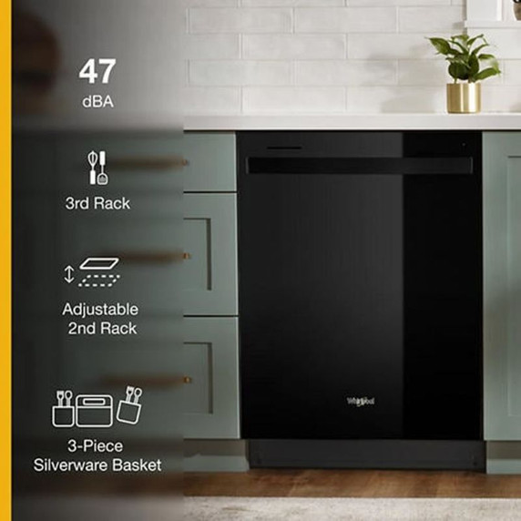 Whirlpool® Large Capacity Dishwasher with 3rd Rack WDT750SAKB