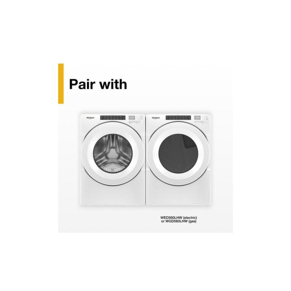 Whirlpool® 5.0 cu.ft I.E.C. Closet-Depth Front Load Washer with Intuitive Controls WFW560CHW