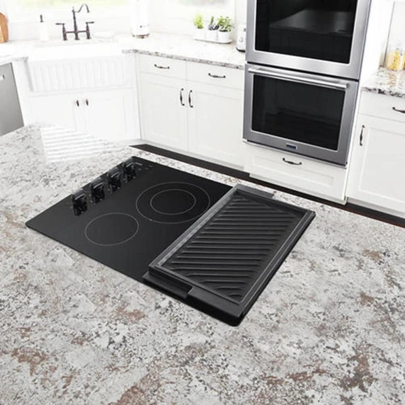 Maytag® 30-Inch Electric Cooktop with Reversible Grill and Griddle MEC8830HB