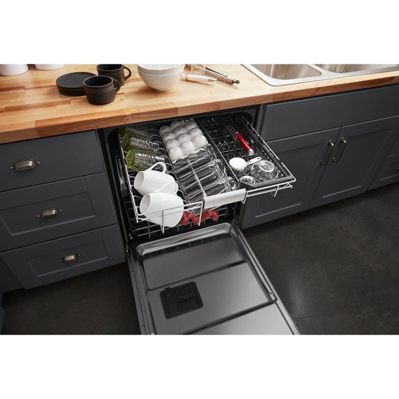 Kitchenaid® 44 dBA Dishwasher in PrintShield™ Finish with 360° Max Jets™ Third Rack KDFM404KBS