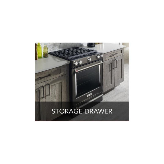 Kitchenaid® 30-Inch 5-Burner Gas Slide-In Convection Range KSGG700EBS Kitchenaid® 30-Inch 5-Burner Gas Slide-In Convection Range KSGG700EBS