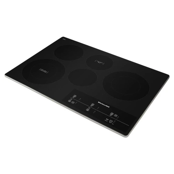 Kitchenaid® 30" Electric Cooktop with 5 Elements and Touch-Activated Controls KCES950KSS