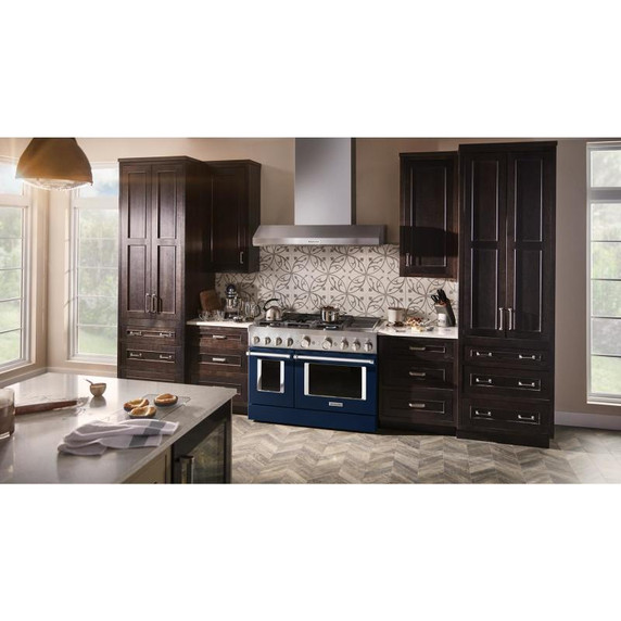 KitchenAid® 48'' Smart Commercial-Style Dual Fuel Range with Griddle KFDC558JIB KitchenAid® 48'' Smart Commercial-Style Dual Fuel Range with Griddle KFDC558JIB