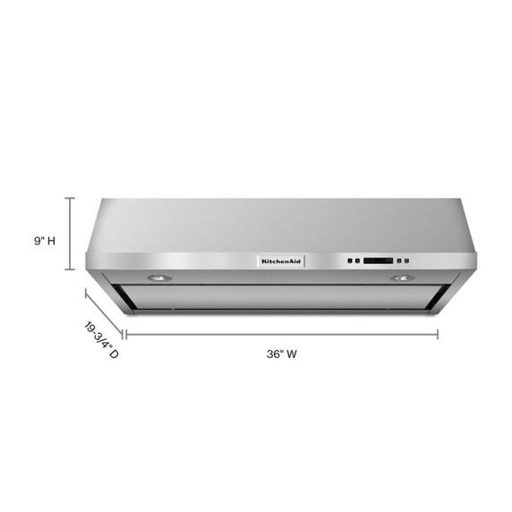 Kitchenaid® 36" Under-the-Cabinet 3-Speed Canopy Hood KVUB606DSS