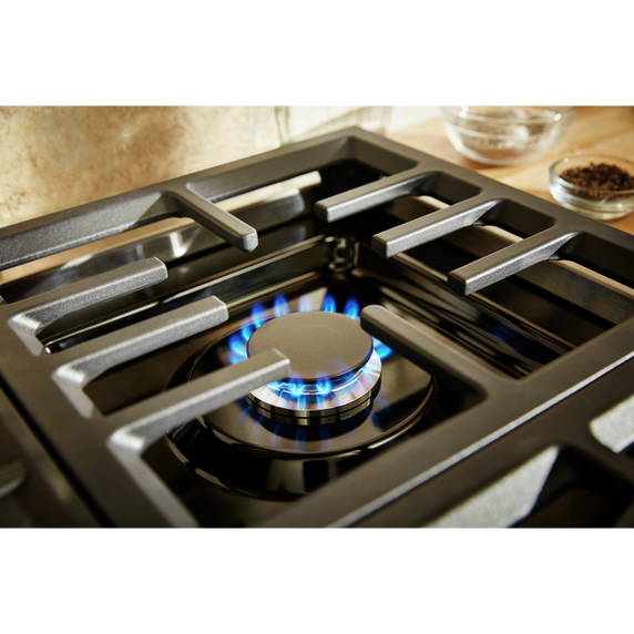 KitchenAid® 30'' Smart Commercial-Style Dual Fuel Range with 4 Burners KFDC500JMH