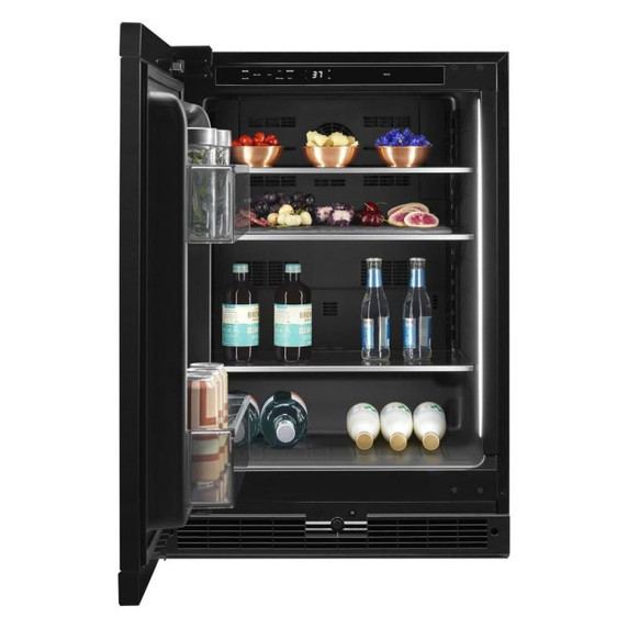 Jennair® NOIR™ 24" Under Counter Solid Door Refrigerator, Left Swing JURFL242HM