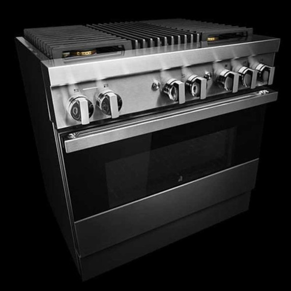 Jennair® 36" NOIR™ Dual-Fuel Professional-Style Range JDRP636HM