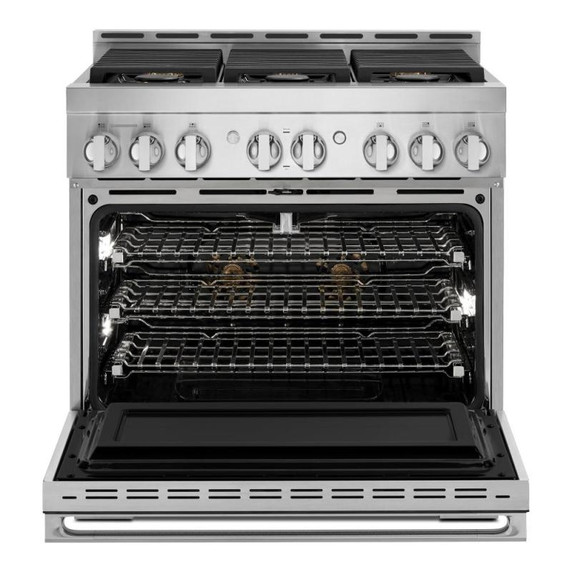 Jennair® 36" NOIR™ Gas Professional-Style Range JGRP436HM